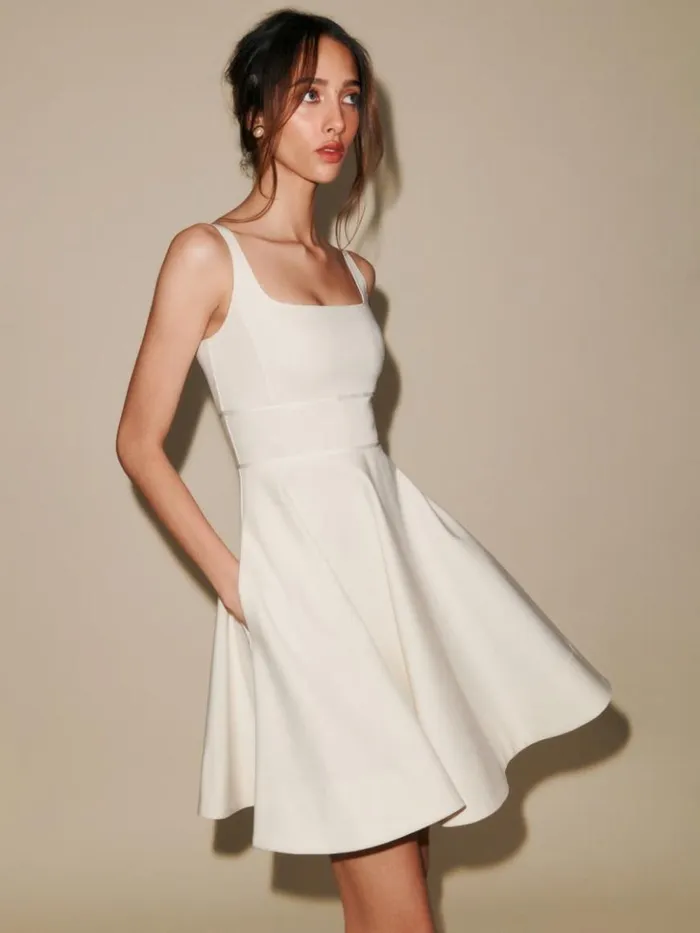Clothing The Reformation Barclay Dress Fior Di Latte