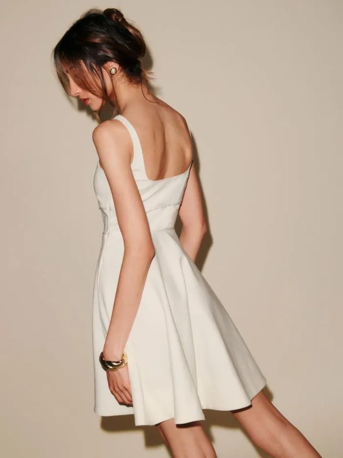 Clothing The Reformation Barclay Dress Fior Di Latte