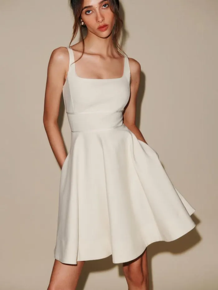 Clothing The Reformation Barclay Dress Fior Di Latte