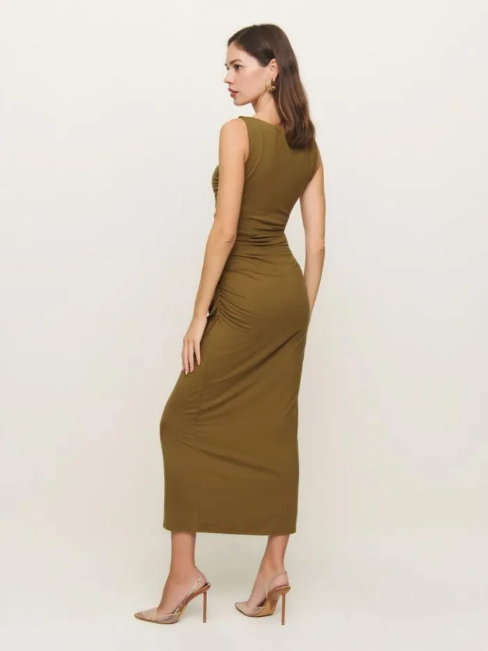 Clothing The Reformation Benson Knit Dress Bronze