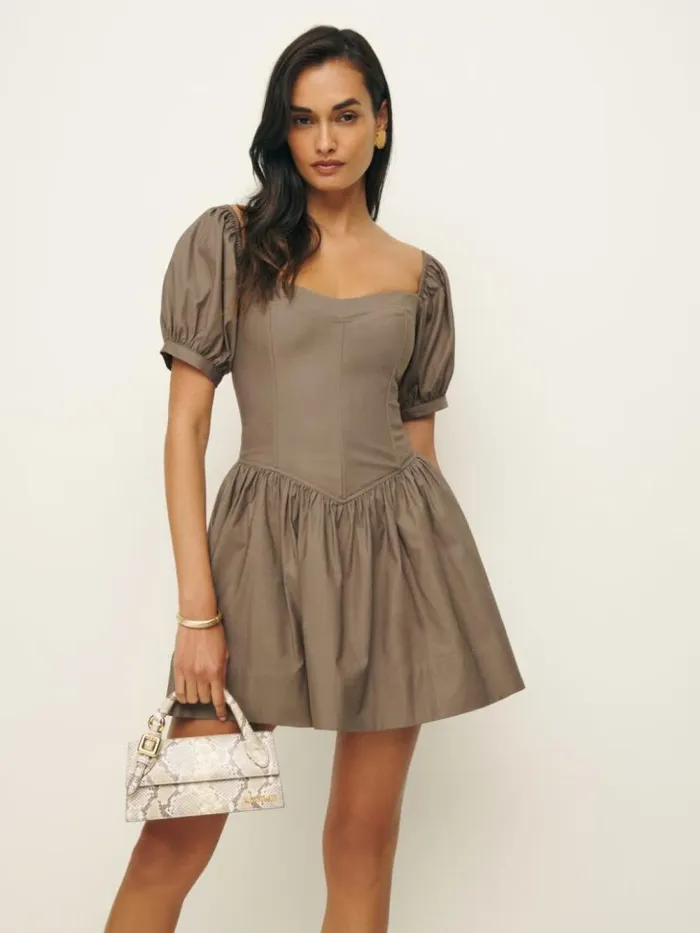 Clothing The Reformation Calie Dress Mushroom