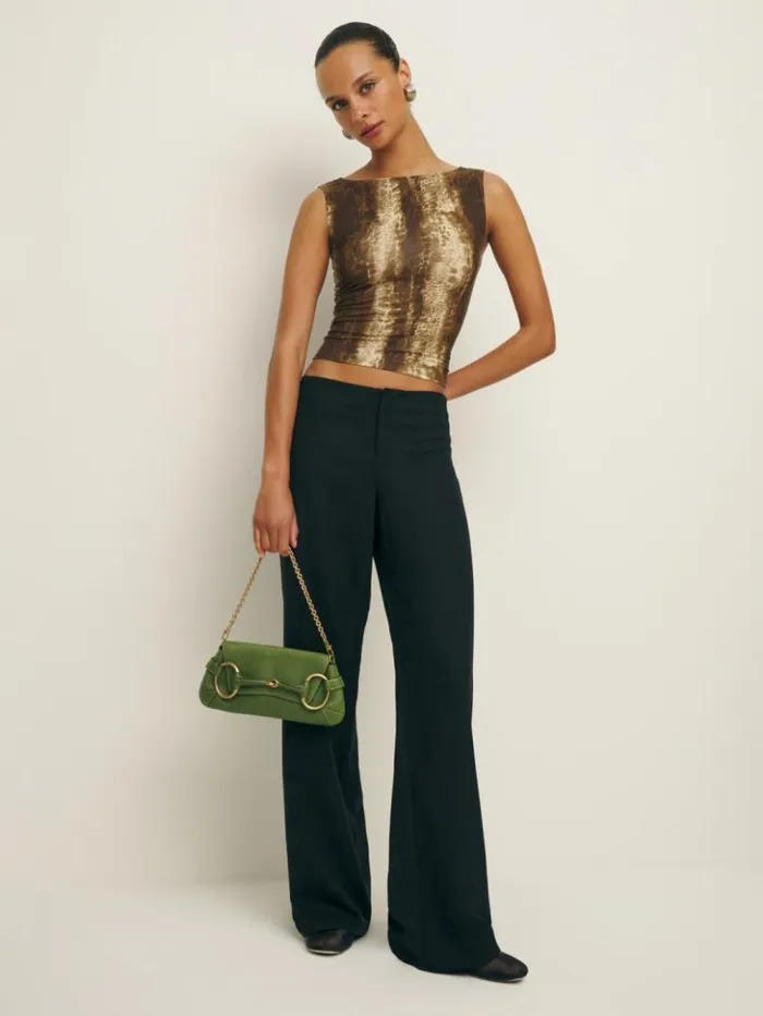 Clothing The Reformation Dusk Knit Top Anaconda