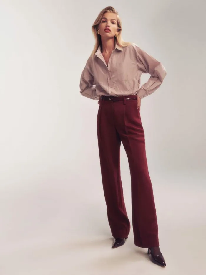 Clothing The Reformation Eli Oversized Shirt Blush
