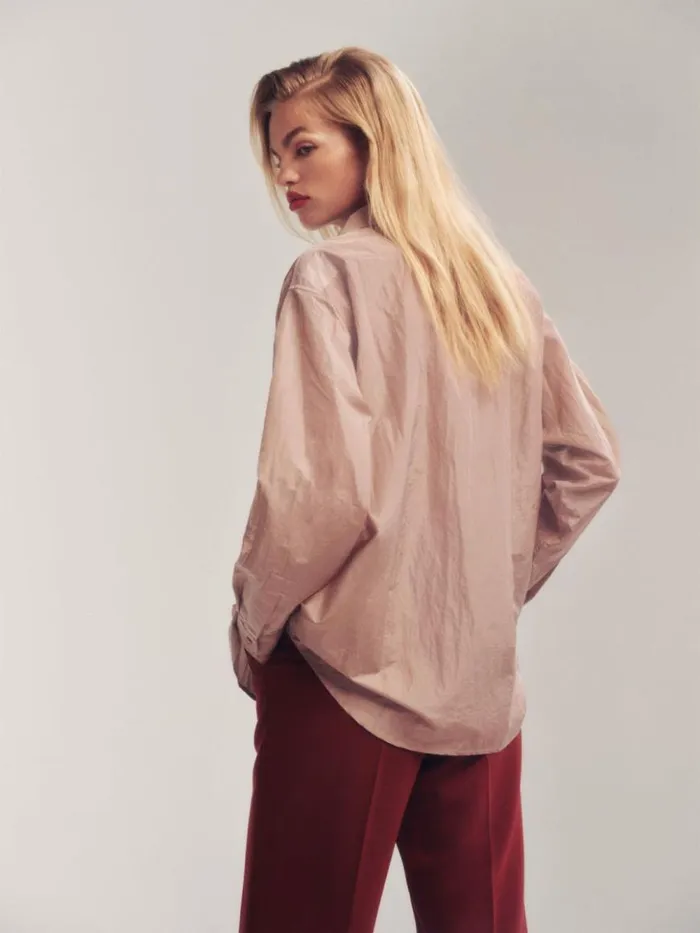 Clothing The Reformation Eli Oversized Shirt Blush