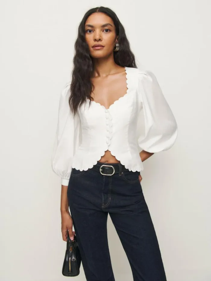 Clothing The Reformation Elianna Top White