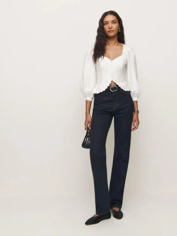 Clothing The Reformation Elianna Top White