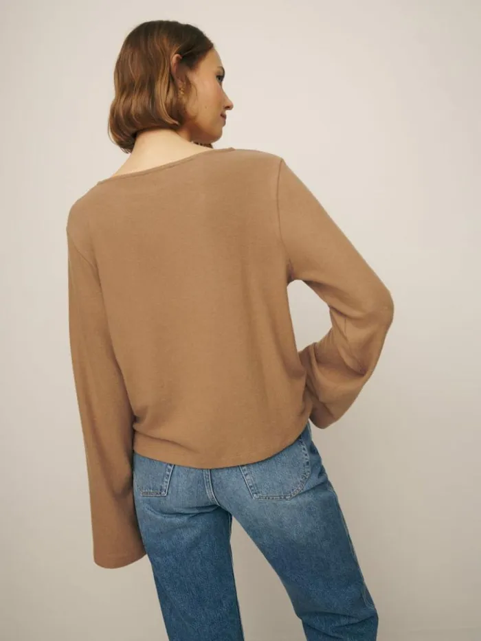 Clothing The Reformation Eternity Knit Top Butterscotch