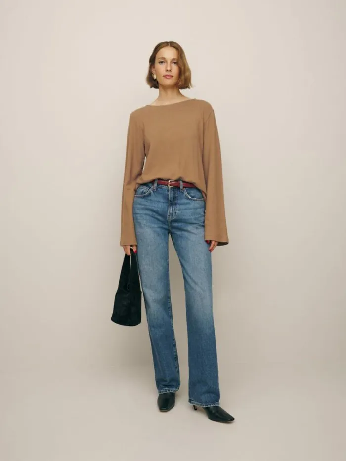 Clothing The Reformation Eternity Knit Top Butterscotch