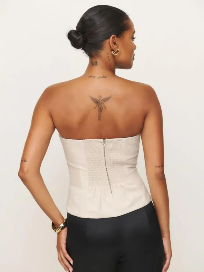 Clothing The Reformation Haylee Top Cream
