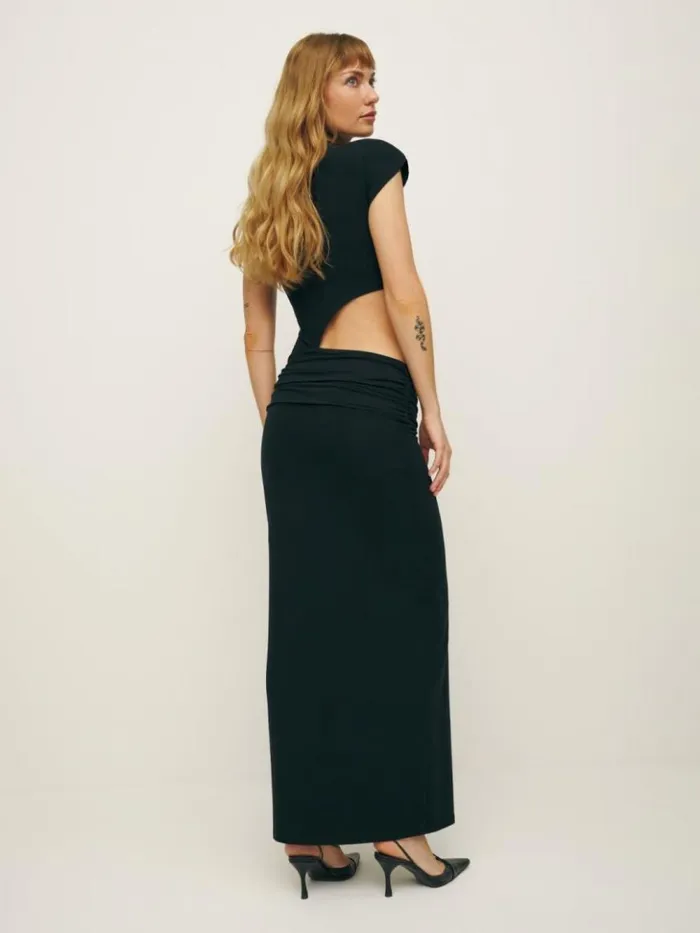 Clothing The Reformation Kiana Knit Dress Black