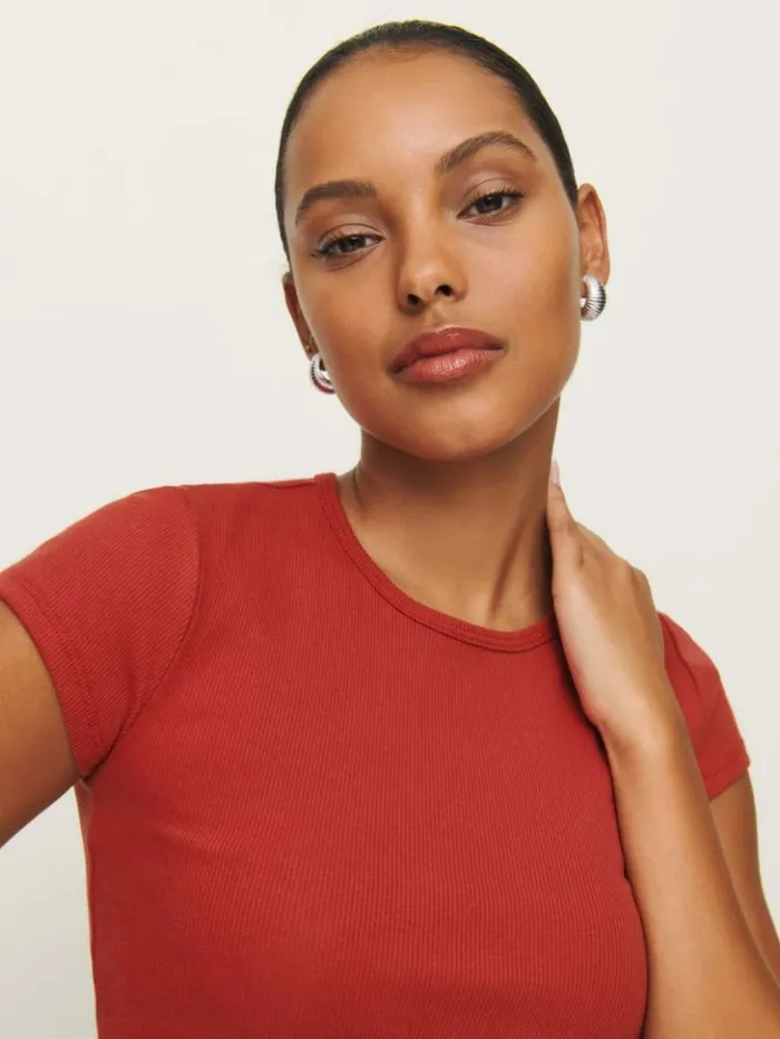 Clothing The Reformation Muse Tee Sundried Tomato