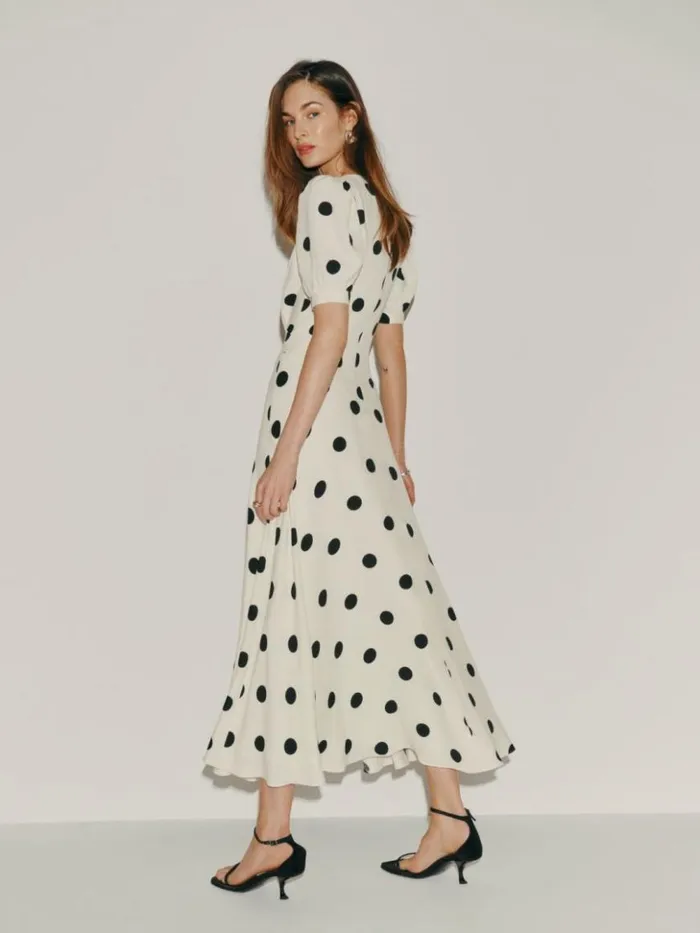 Clothing The Reformation Naira Dress Pluto Dot