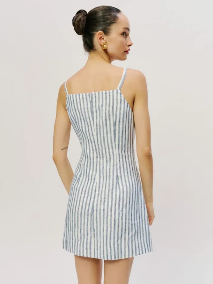 Clothing The Reformation Phillipa Linen Dress Antibes Stripe