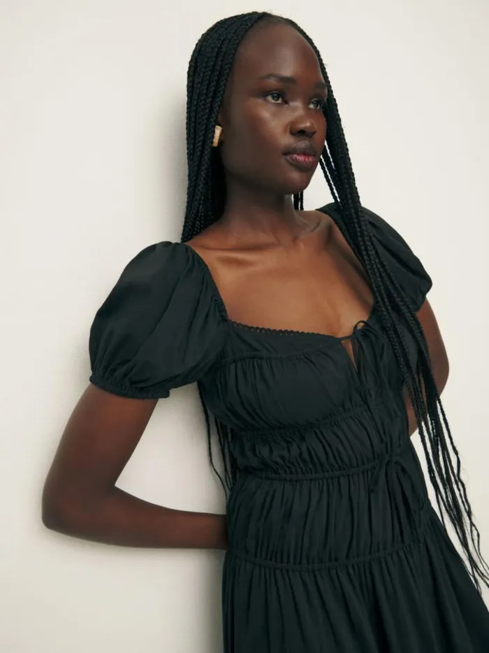 Clothing The Reformation Rhett Dress Black