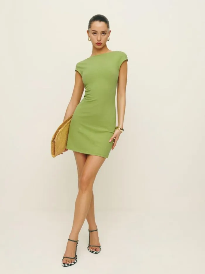Clothing The Reformation Soleil Knit Dress Avocado