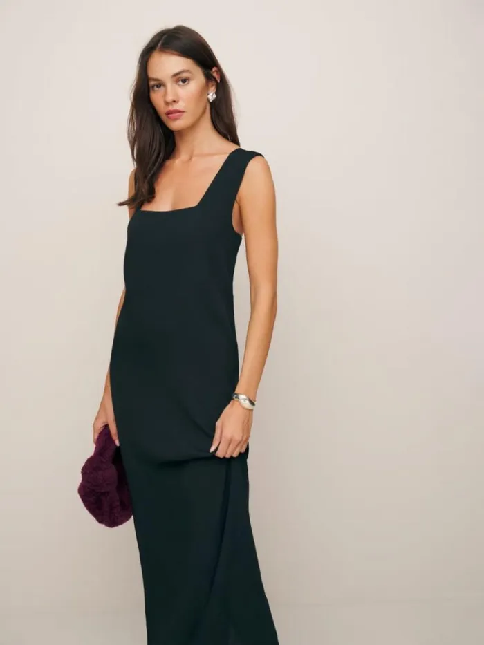 Clothing The Reformation Vea Dress Black