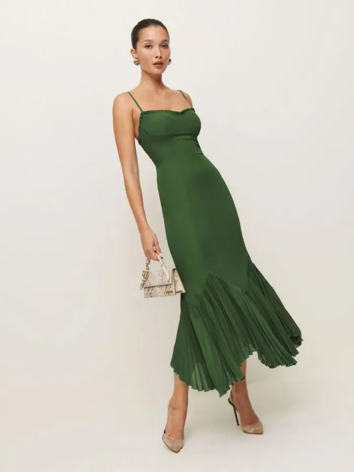 ClothingWeddings The Reformation Aiko Dress Moss