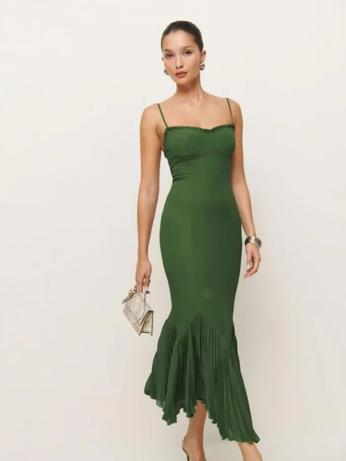 ClothingWeddings The Reformation Aiko Dress Moss