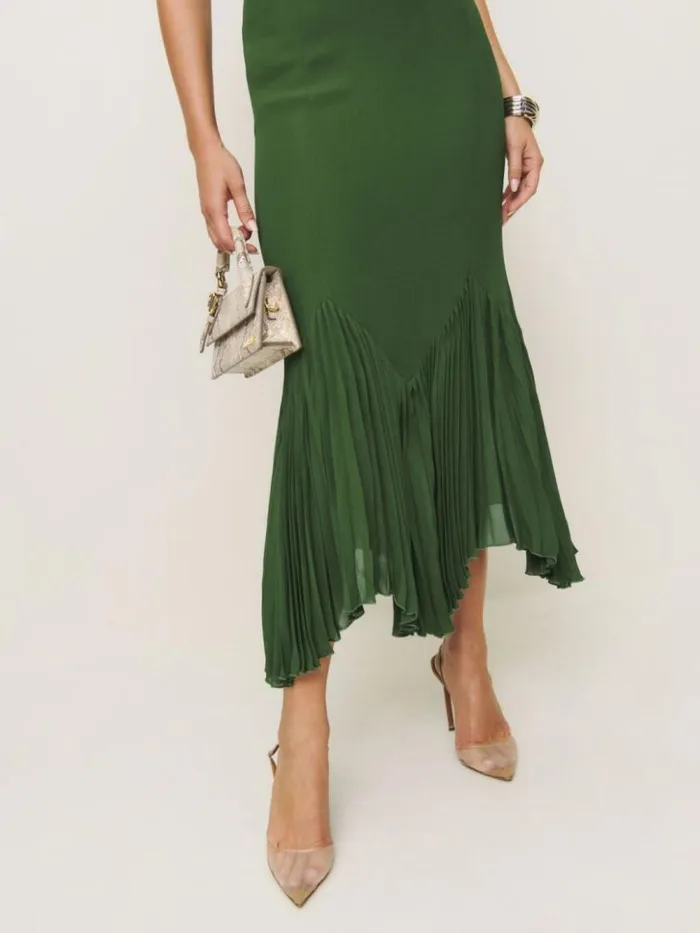 ClothingWeddings The Reformation Aiko Dress Moss