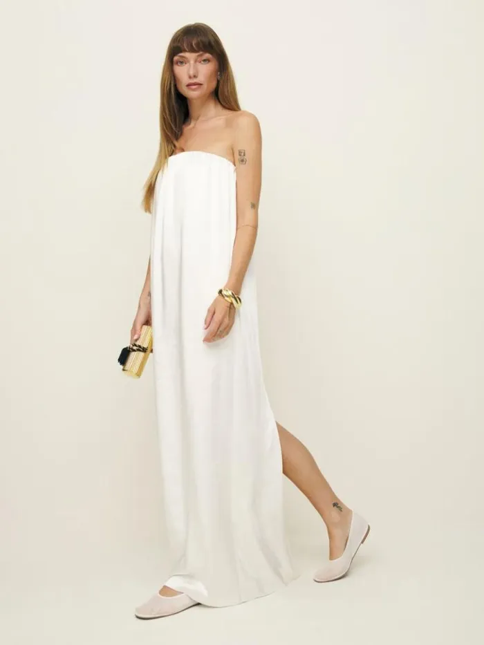 ClothingWeddings The Reformation Oletta Dress Ivory
