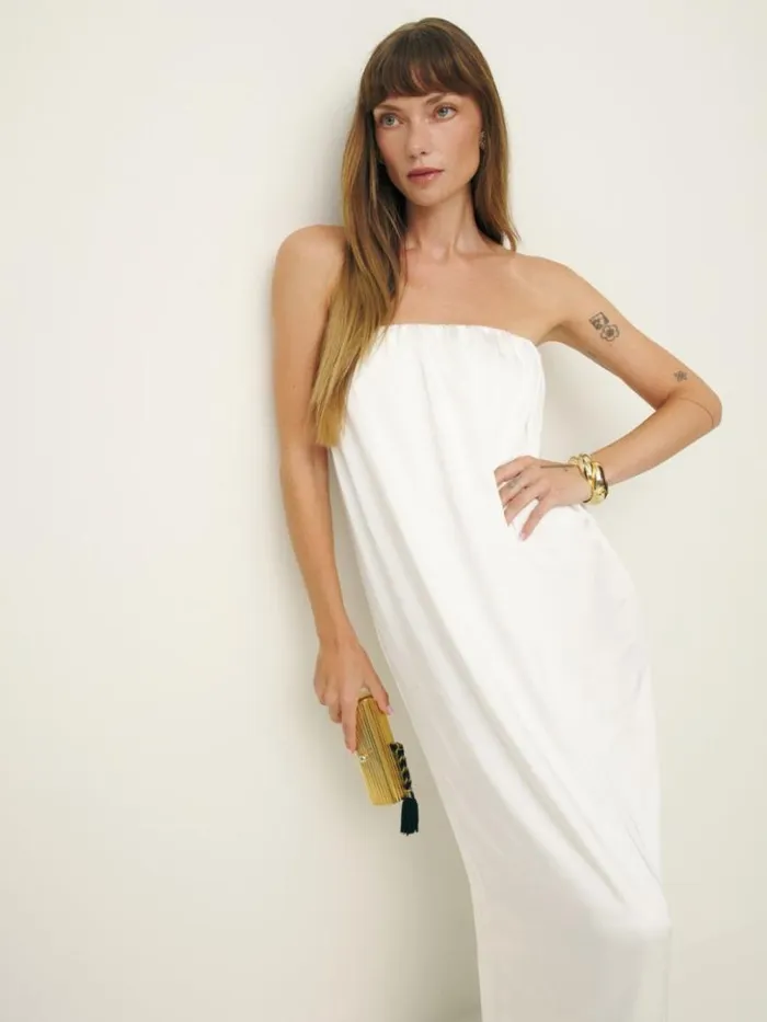 ClothingWeddings The Reformation Oletta Dress Ivory