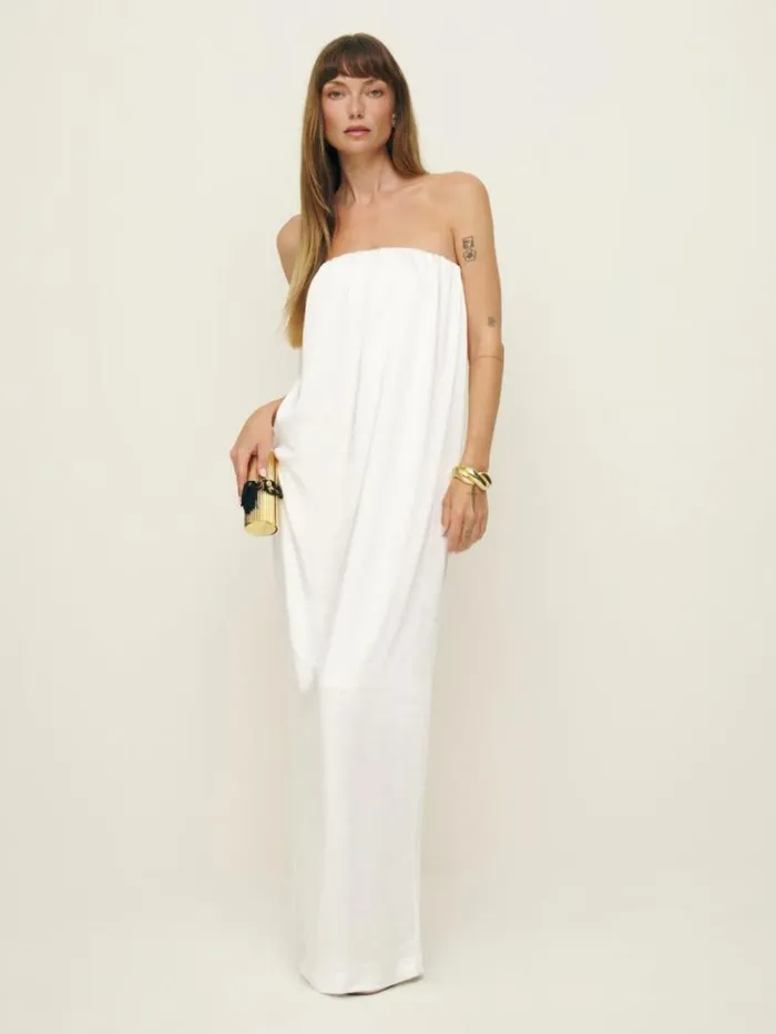 ClothingWeddings The Reformation Oletta Dress Ivory