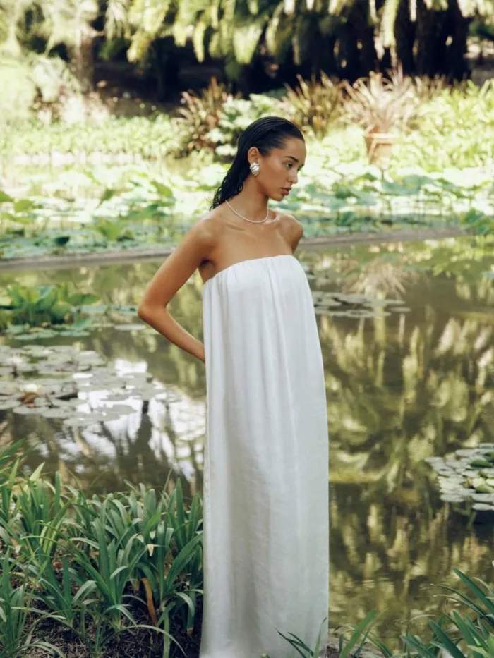 ClothingWeddings The Reformation Oletta Dress Ivory