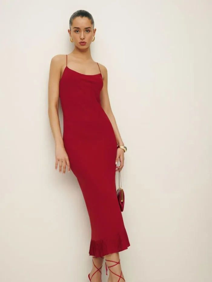 ClothingWeddings The Reformation Suki Dress Sangre
