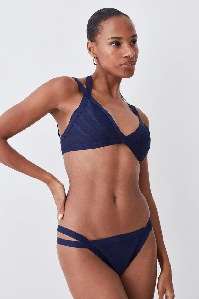 CoOrds Women Karen Millen Bandage Double Strap Set Navy