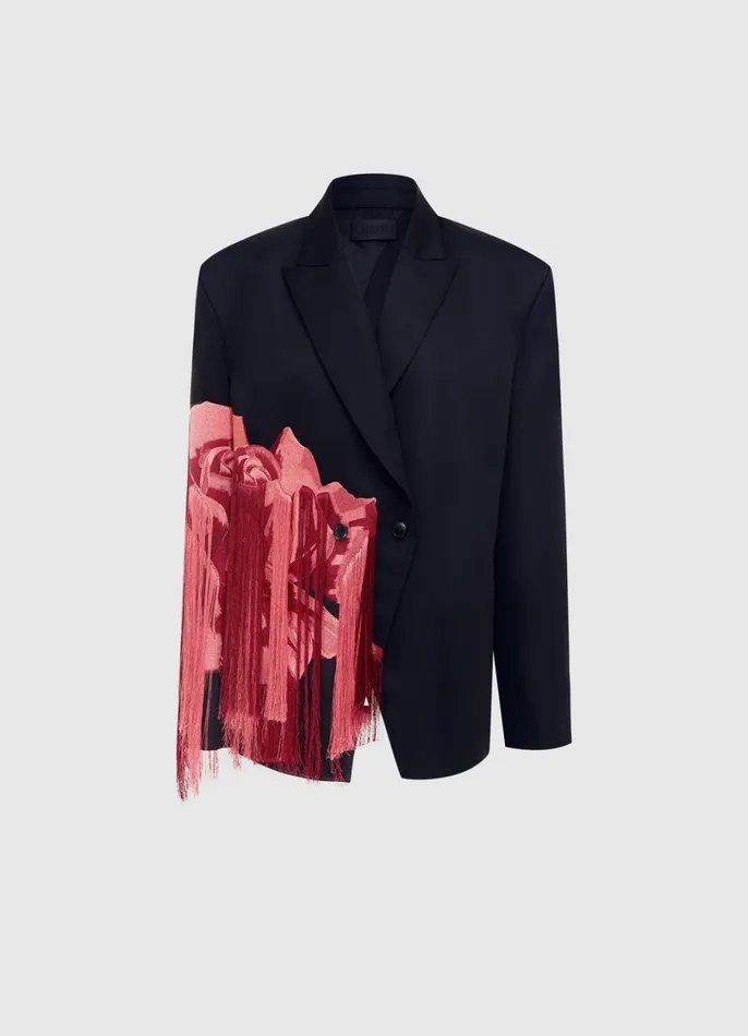 Coats and Jackets Women LEO LIN Jocelyn Embroidered Split Blazer 8211 Rose Print