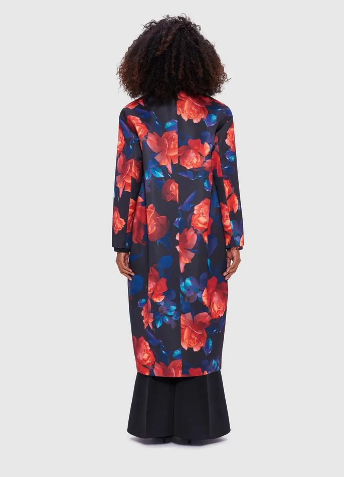 Coats and Jackets Women LEO LIN Zina Cocoon Coat 8211 Rose Print