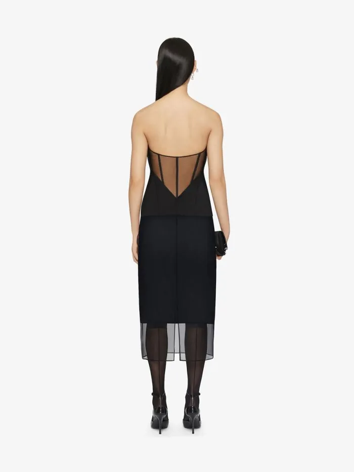 Corset Bustier Top In Crepe And Satin Black Women Givenchy Tops and Shirts