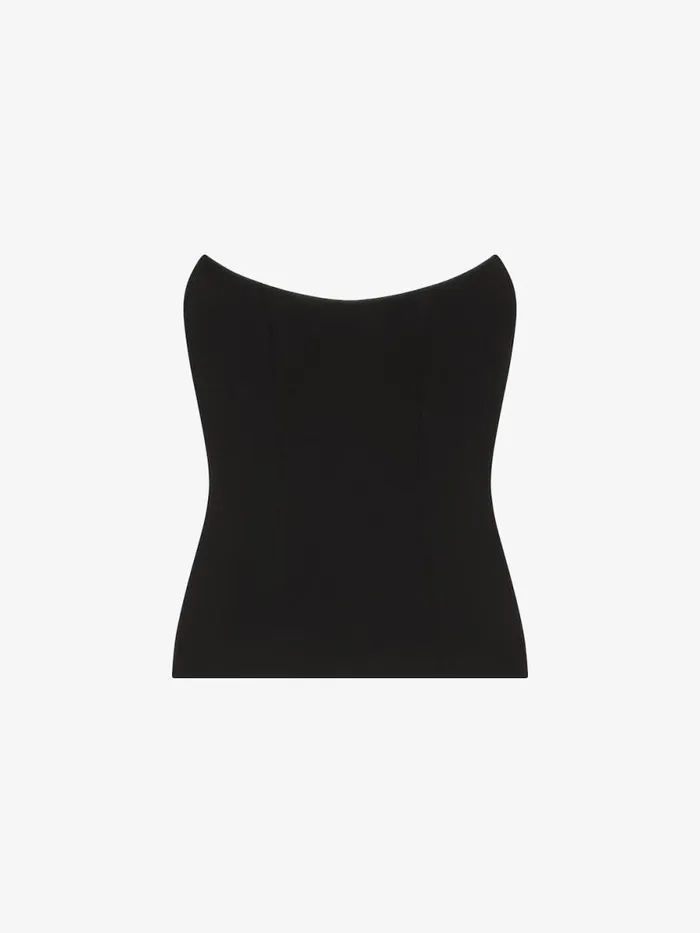 Corset Bustier Top In Crepe And Satin Black Women Givenchy Tops and Shirts