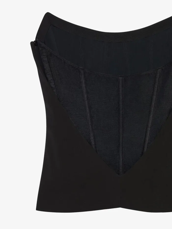 Corset Bustier Top In Crepe And Satin Black Women Givenchy Tops and Shirts