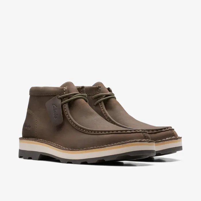 Corston Wally Waterproof Olive Leather Men Clarks Boots