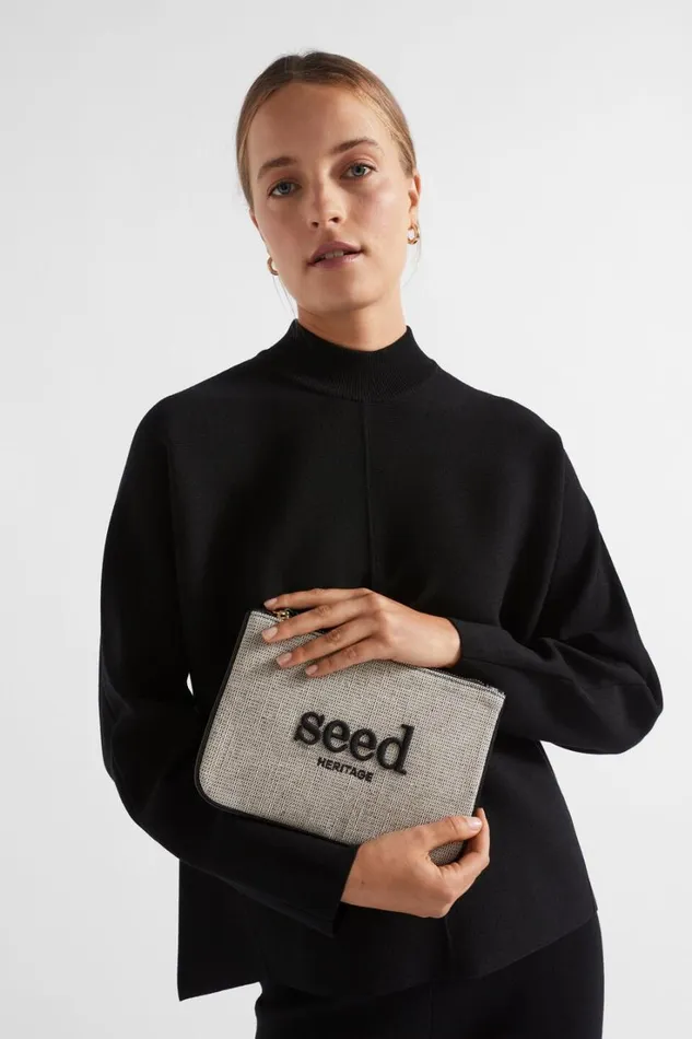 Cosmetic Bags Woman Seed Heritage Seed Pouch Black Natural