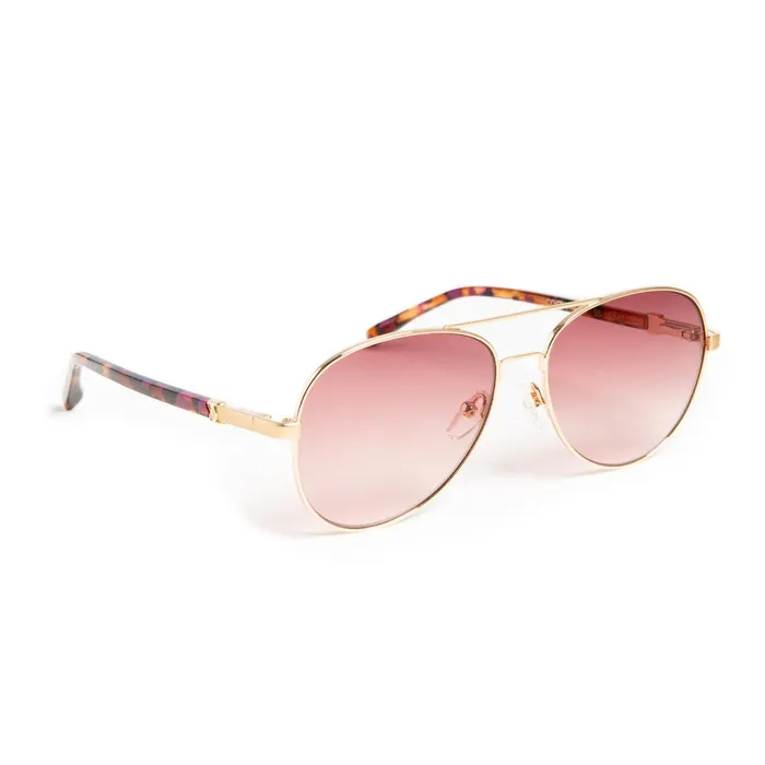 Costa Aviator Sunglasses 8211 Gold Women Bruno Magli Sunglasses