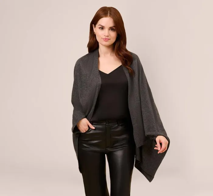 Cover Ups Womens Adrianna Papell Classic S039Hug With Tunnel Sleeves In Charcoal Cover Ups Womens Adrianna Papell Classic S039Hug With Tunnel Sleeves In Charcoal