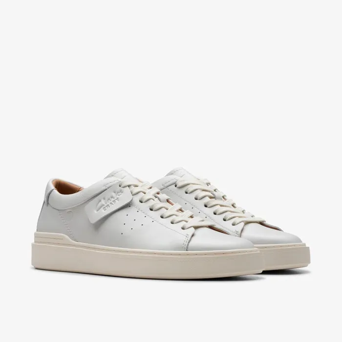 Craft Swift White Leather Men Clarks Sneakers