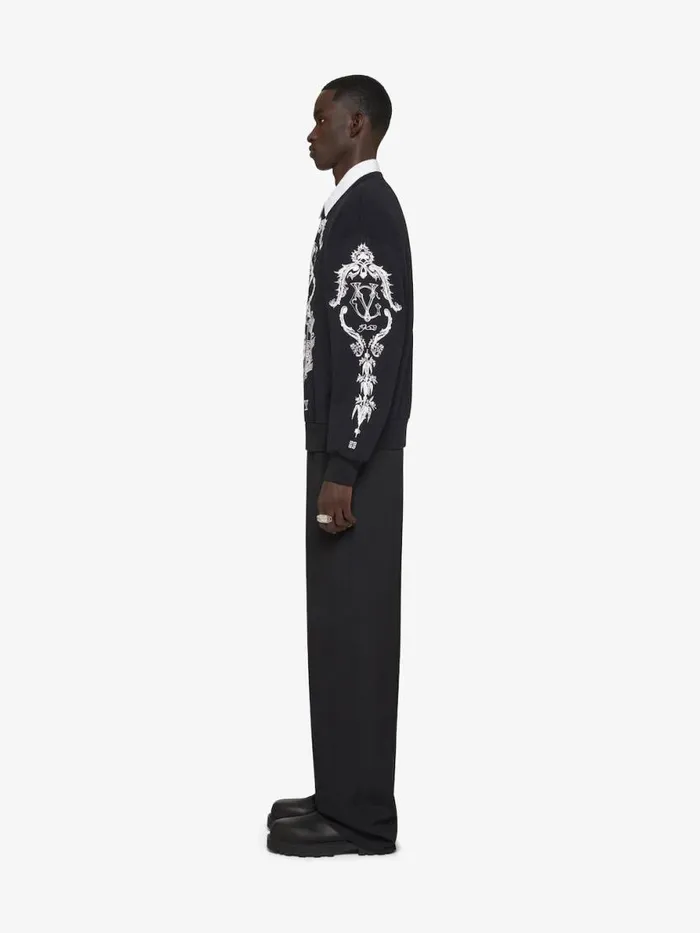 Crest Boxy Fit Sweatshirt In Fleece Black Men Givenchy Sweatshirts and Hoodies