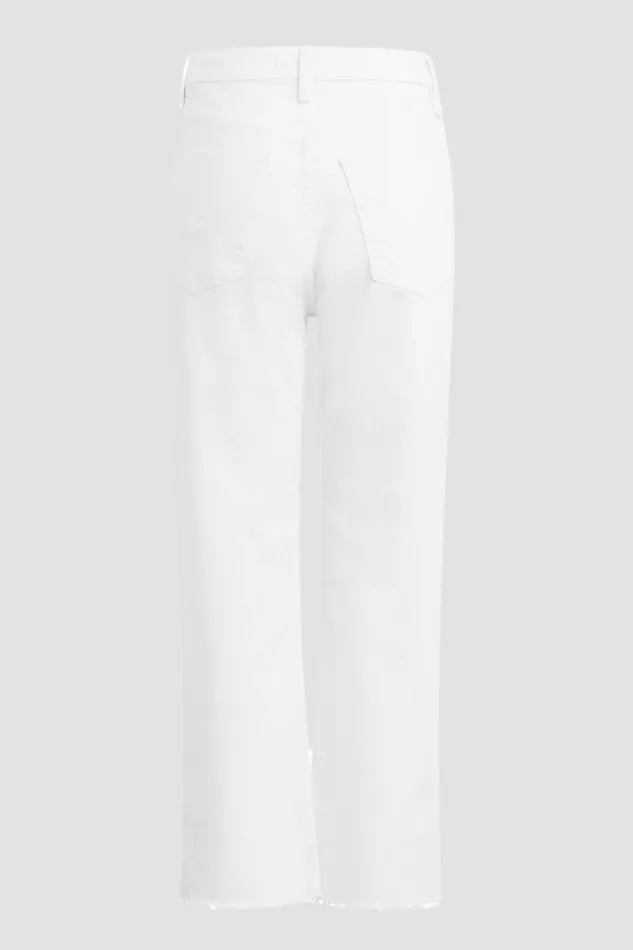 Cropped Women Hudson Jeans Jade HighRise Straight Crop Jean Torn White Cropped Women Hudson Jeans Jade HighRise Straight Crop Jean Torn White