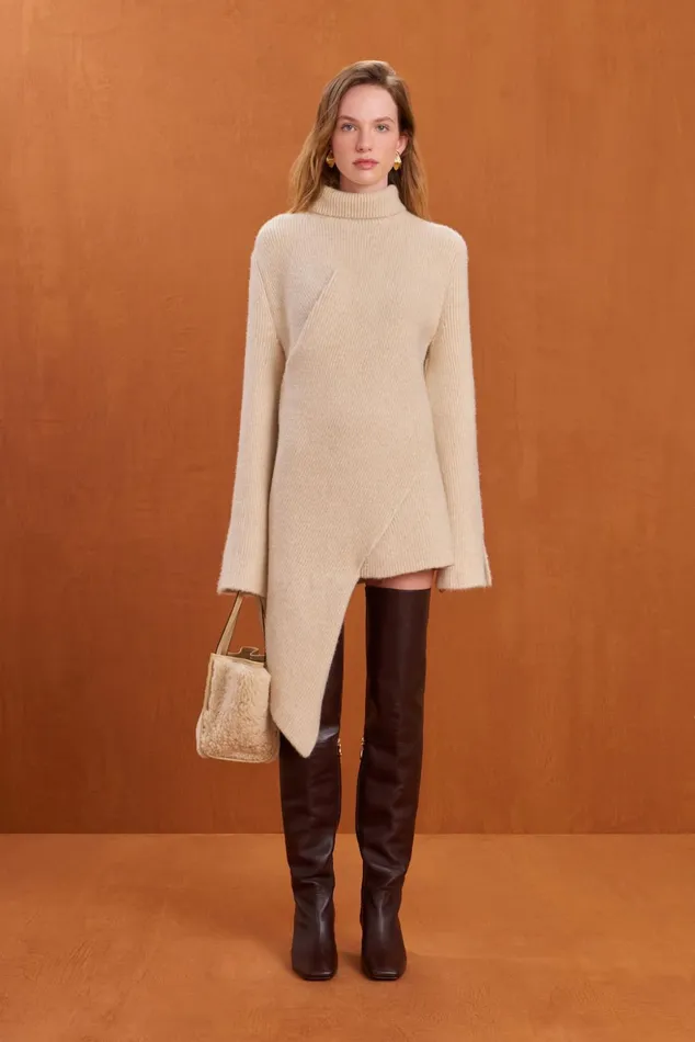 Cult Gaia Cooke Knit Dress Off White Women Dresses