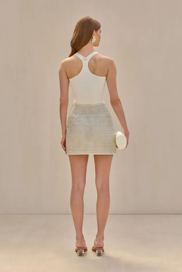 Cult Gaia Crawford Knit Top Off White Women Knits