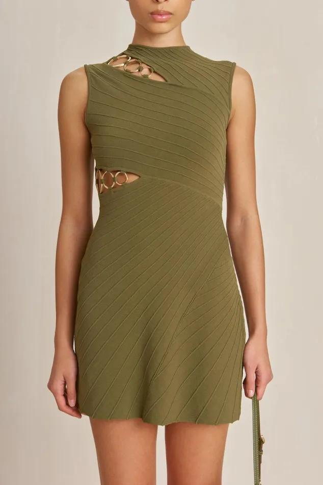 Cult Gaia Dimetria Knit Dress Serpent Women Dresses