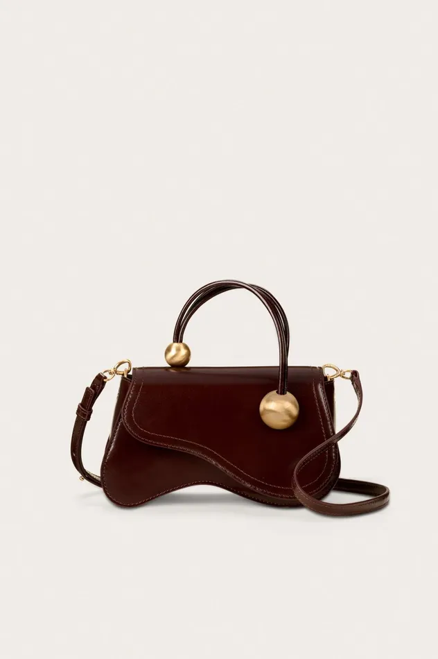 Cult Gaia Kazia Crossbody Espresso Women Crossbody Bags
