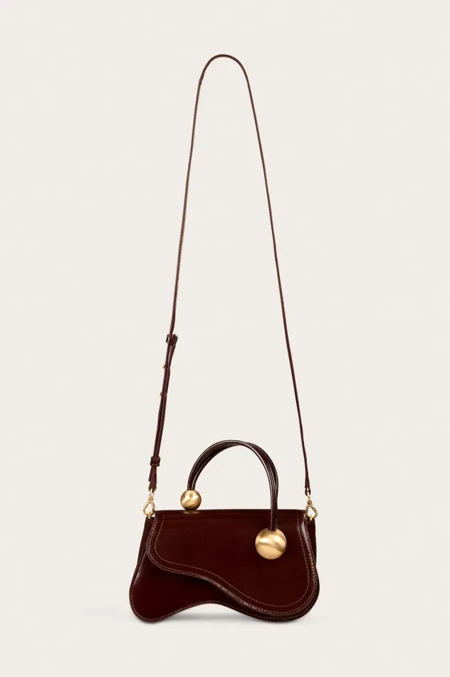 Cult Gaia Kazia Crossbody Espresso Women Crossbody Bags