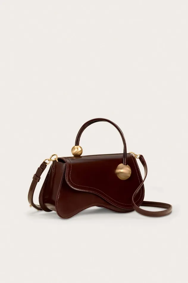 Cult Gaia Kazia Crossbody Espresso Women Crossbody Bags