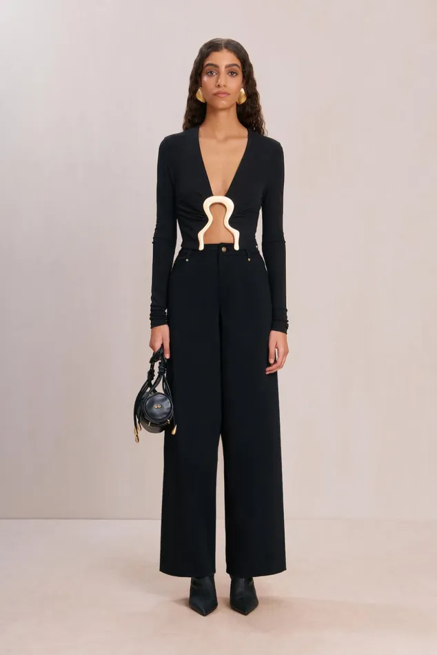 Cult Gaia Laia Top Black Women Tops