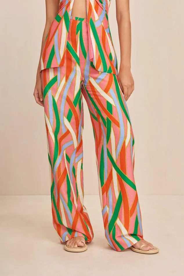 Cult Gaia Lane Pant Vintage Stripe Print Women Bottoms