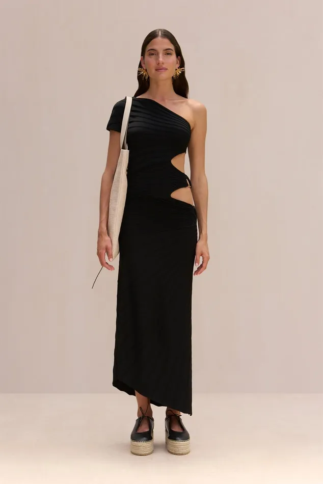 Cult Gaia Lurenz Knit Dress Black Women Dresses